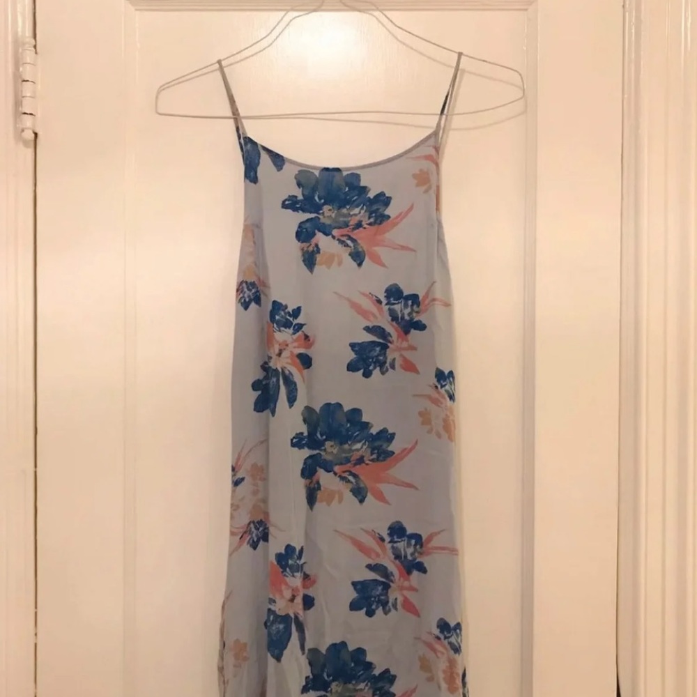 Long Blue Pink Maxi Dress Free People